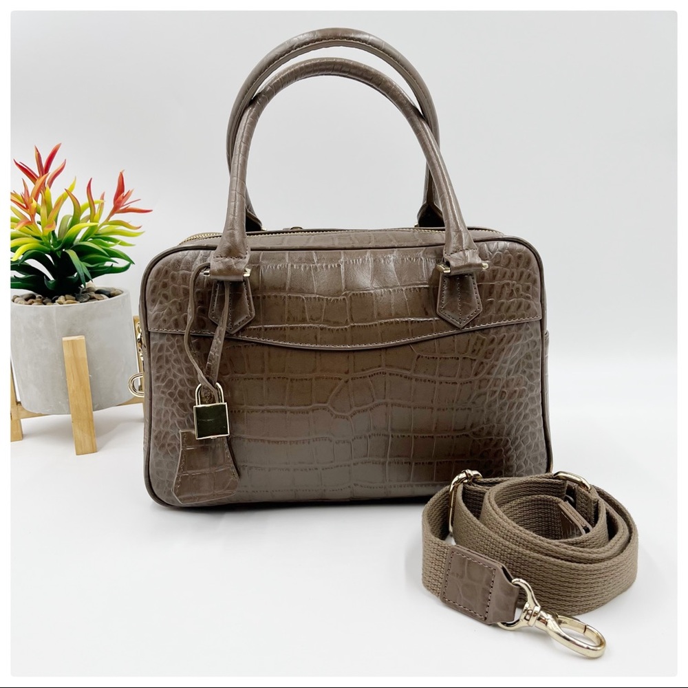 FALCHI NEW YORK Croc Embossed Bag